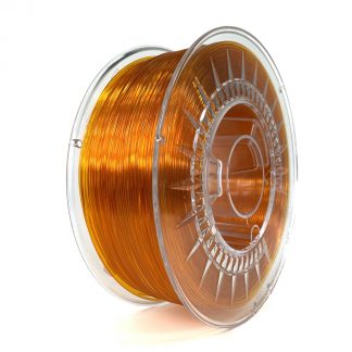PETG 1,75 Bright Orange Transparent – Jasnopomarańczowy transparentny 1 kg Devil Design
